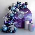 thumbnail image 1 of POINTERTECK Balloon Garland Arch Kit Latex Galaxy Balloons Set Reusable Conical Foil Balloons Kit with Balloon Strip Ribbon Hook Straw for Birthday Anniversary Wedding Party Supplies, 1 of 11