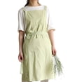 thumbnail image 2 of Cotton Apron Embroidered Letters Waterproof Oil Proof Apron with Pockets Chef Apron for Kitchen Mint Green Free Size, 2 of 10