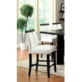 thumbnail image 4 of CoSoTower Set Of 2 Chairs Black And White Leatherette Beautiful Padded Counter Height Chairs Slit Back Design Kitchen Dining Room Furniture, 4 of 9