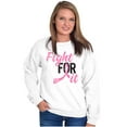 thumbnail image 4 of Fight For It Breast Cancer Aware Pink Women Plus Size Crewneck Sweatshirt Brisco Brands 4X, 4 of 5