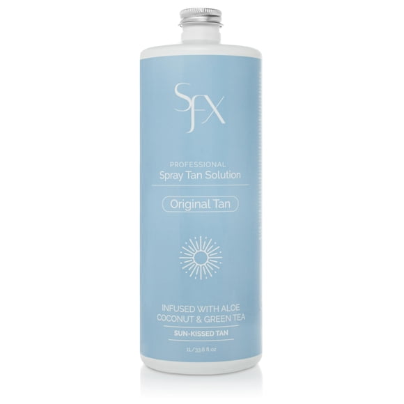SunFX Original Tan - Solución de bronceado en aerosol natural (1L/33,8 fl oz VERANO OSCURO