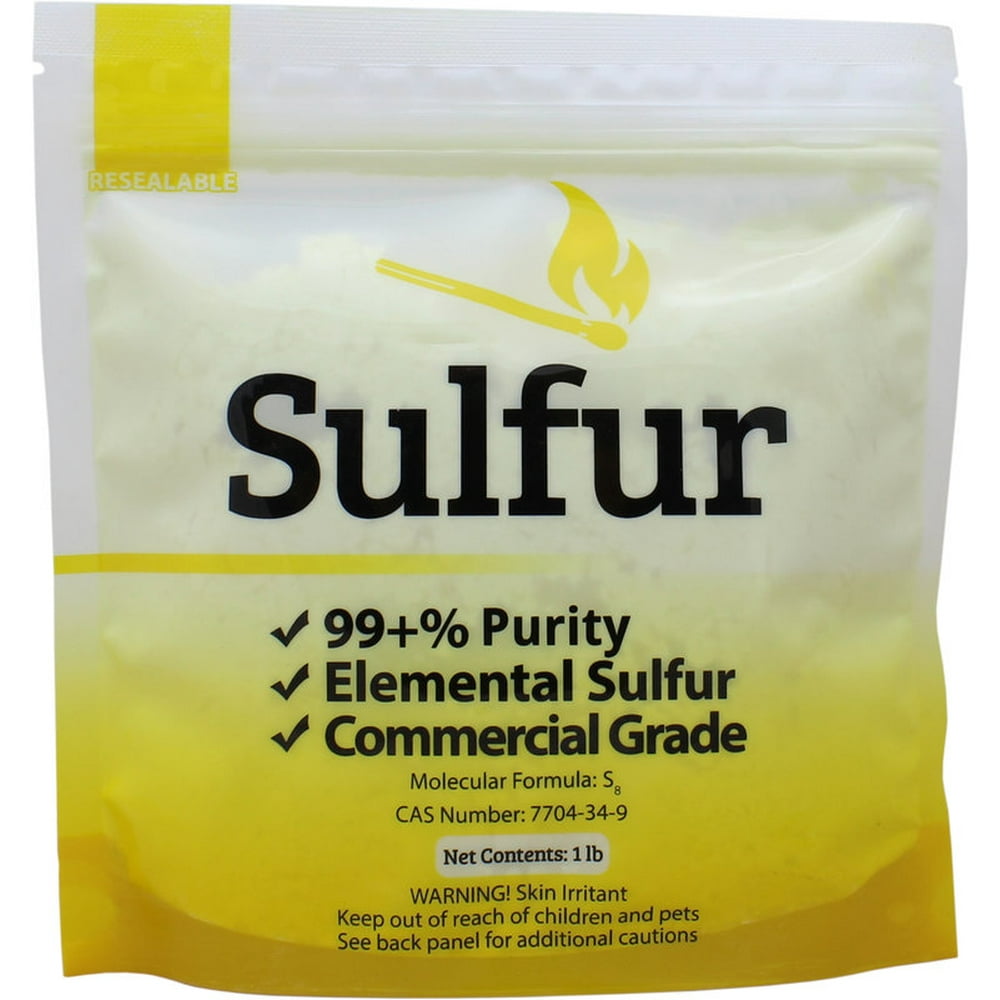 1 lb Ground Yellow Sulfur Powder Commercial Grade Pure Elemental