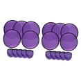 thumbnail image 3 of 10 Pieces Folding Fans Round Fans Handheld Fans Portable Foldable Design for Wedding Party Summer Outdoor Events, 3 of 9