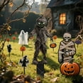 thumbnail image 2 of (2 Pack) Halloween Outdoor Decorations Scare Crow Signs 8 Pack Acrylic Cutouts for Window & Yard Display Skeleton Pumpkin Design for Holiday Scenes, 2 of 4