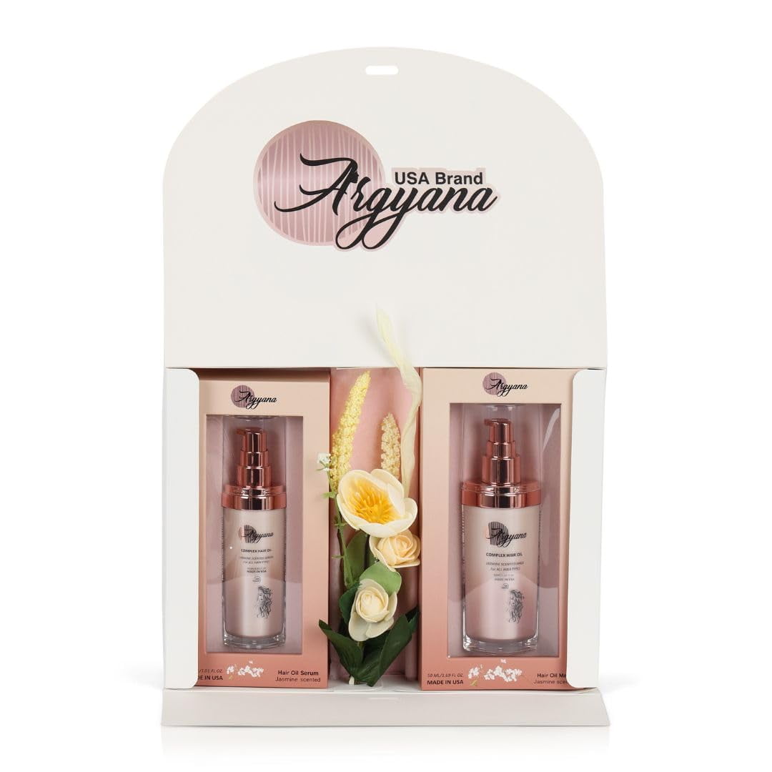 Argyana 2-PC Hair Care Gift Set for Hair Growth- Jasmine Hair  Mask And Serum