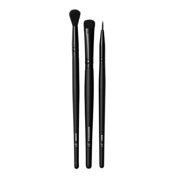 e.l.f. No Budge Eye Brush Set, 3pc