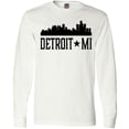 thumbnail image 3 of Inktastic Detroit Michigan City Skyline Long Sleeve T-Shirt, 3 of 5