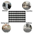 thumbnail image 7 of Black and White Outdoor Porch Rug, Cotton Indoor Plaid Rug, Washable Doormat for Entryway, 47"x70", 7 of 7