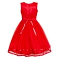 thumbnail image 2 of Flower Girl Dress Red Sequin Mesh Red Holiday Dress 10 Years, 2 of 6