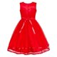 thumbnail image 2 of Vestido de Niña Florista Rojo con Lentejuelas de Malla Vestido Rojo de Vacaciones 7 Años, 2 of 6