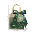 thumbnail image 3 of Christmas Transparent Hand-helds Gift Bag Christmas Eve Apples Gift Box Candy Bag Creatives Souvenir Hand Bag D (Green), 3 of 6