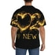 thumbnail image 3 of Fotbe Happy New Year 2025 D Camisa Estampada de Manga Corta para Hombre, Casual de Verano, Estilo Playero, Sin Arrugas-Medium, 3 of 5