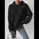 thumbnail image 4 of Sudadera con Capucha para Mujer, A , Cálida, Informal, Holgada, de Gran Tamaño. Negro L, 4 of 7