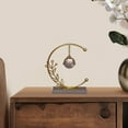 thumbnail image 1 of Adorno de Cristal Geométrico Metálico, Escultura Decorativa para Mesa, Arte en Hierro con Color Dorado, 20.5 x 12.5 x 4 cm para Decoración de Hogar u Oficina., 1 of 6