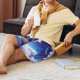 thumbnail image 5 of Balery Night Sky Winged French Bulldog Pantalones cortos de pijama de punto de algodón para hombre con cinturilla y bolsillos-Medium, 5 of 6