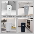 thumbnail image 6 of Convenient 2-Pack Trash Can with Lid Combo | 3 Gal Large + 2 Gal Small for Kitchen Trash Can | Press Top, Plastic Garbage Bins with Handles | Ideal for Home, Office, and More, 6 of 9