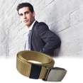 thumbnail image 5 of Cinturón para hombre, cinturón de lona elástico táctico militar para senderismo, pantalones de caza, 5 of 5