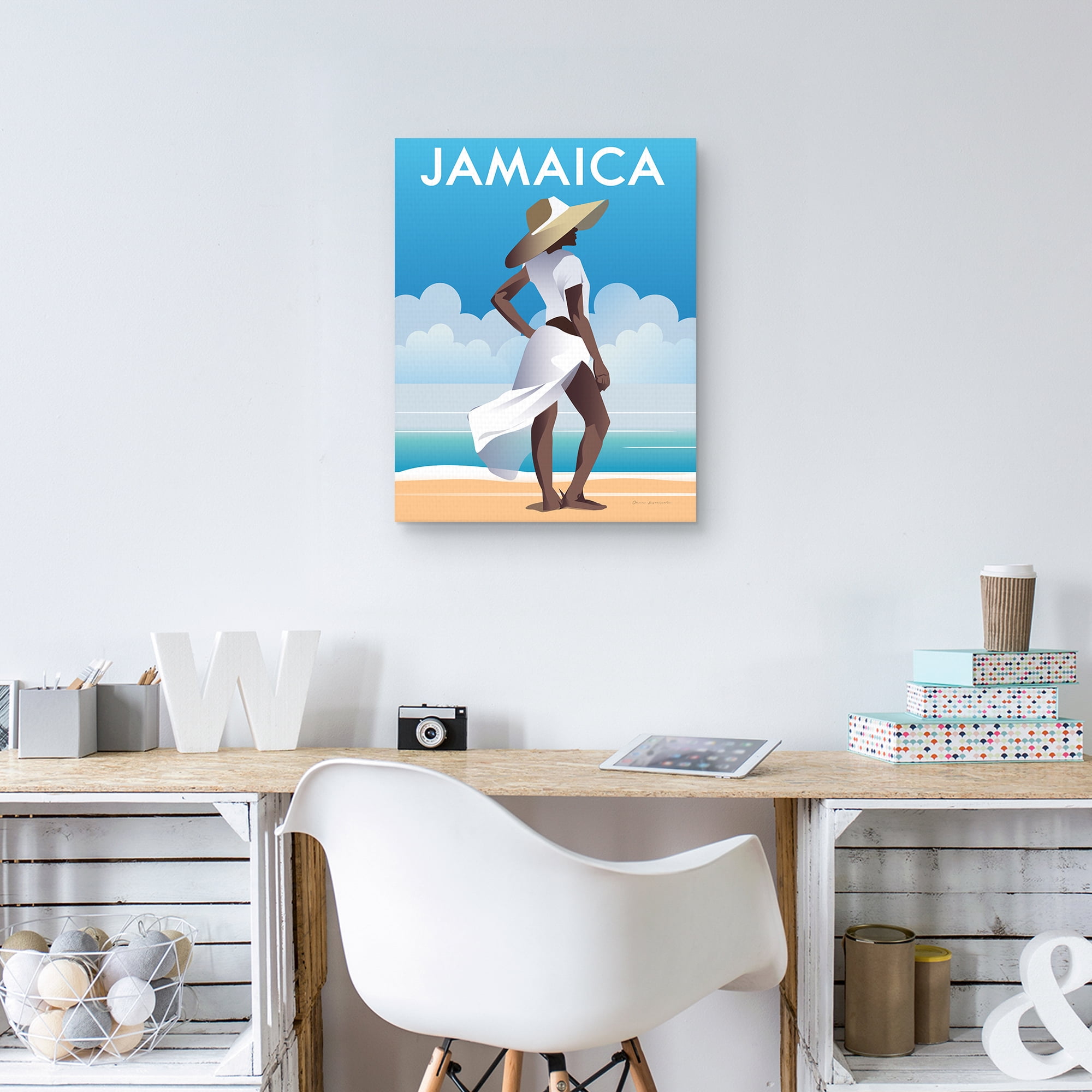 Masterpiece Art Gallery Jamaica Cities Canvas Art Print, 22" x 28", by Omar Escalante