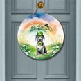 thumbnail image 2 of Happy St. Patrick’s Day Cane Corso with Green Hat Shamrocks Rainbow Round Wood Sign Italian Mastiff Dog Lover Gifts Idea Hanging Wall Home Decor - 03007, 2 of 5