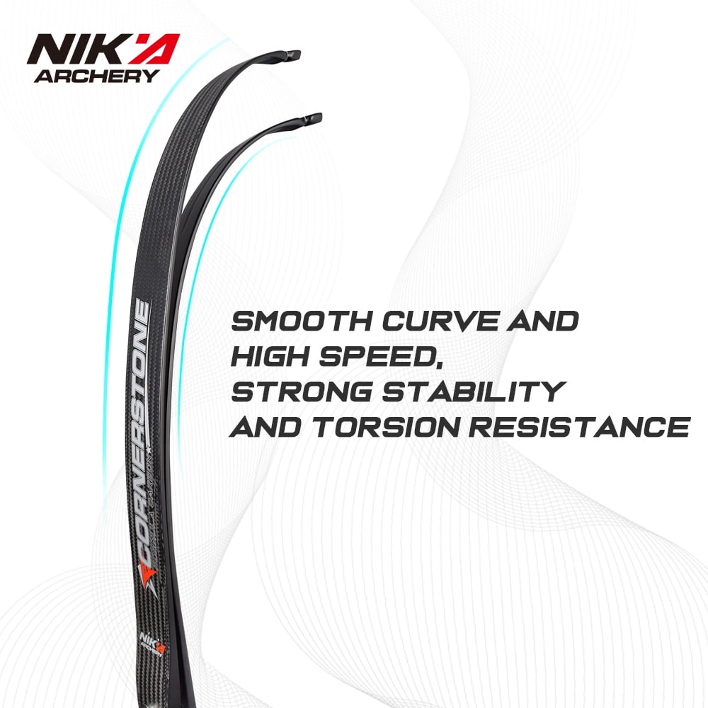 1 Pair NIKA ARCHERY C1 Limbs Recurve Bow 68 inch Cornerstone Series 20% Carbon Fiber Content Limb Shooting 16-44 lbs