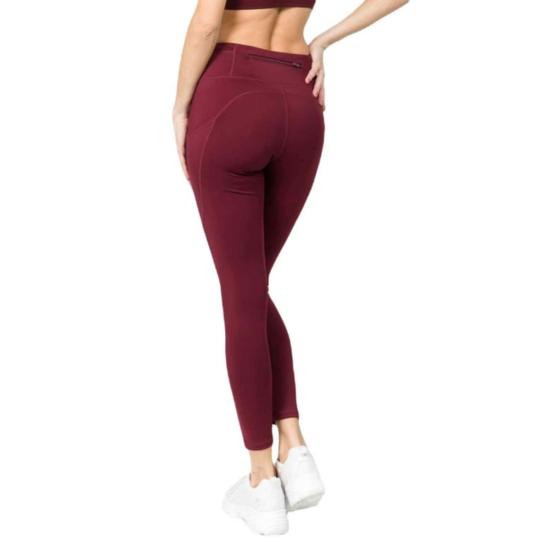Burgundy leggings walmart hotsell