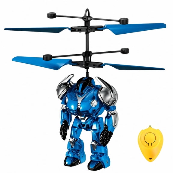 Meponn Radio Control Helicopter Hand Controlled LED Light Flying Toy Blue USB Charging for Ages 6-14 1 Pack