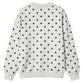 thumbnail image 6 of Bexdxz Women's Oversized Polka Dot Crewneck Sweatshirt, Soft Long Sleeve Pullover Top, Casual Y2K Fall Daily Wear Outfit White S, 6 of 6