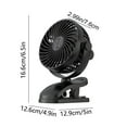 thumbnail image 4 of Ycandiee Rechargeable Clip on Fan, Battery Desk Fan, USB Powered Portable Desk Fan, Strong Wind Portable Fan, Quiet and Powerful, 4 of 6