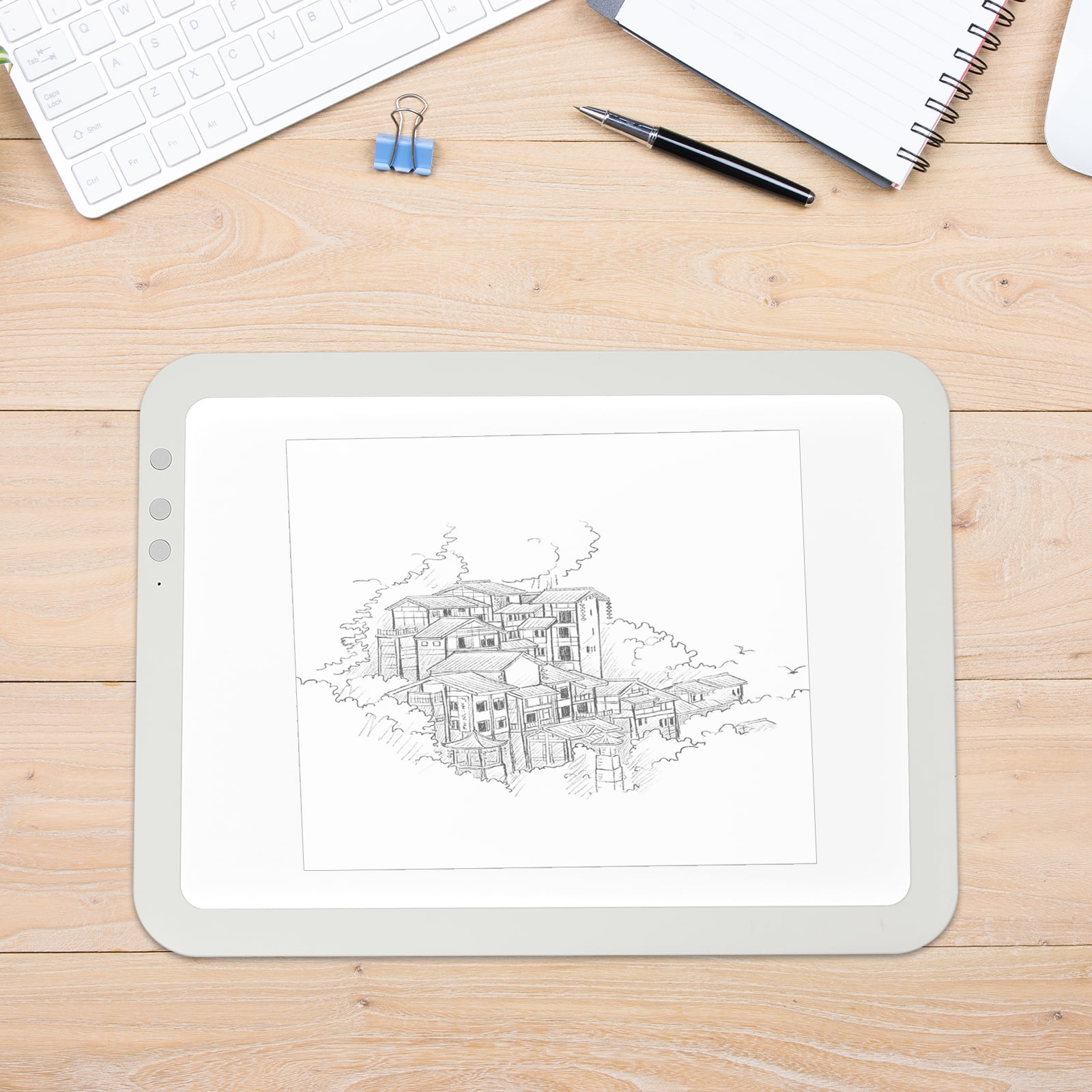 Portable A4 Artcraft LED Bright Light Pad, 3500mah Battery Powered Bright Copy Board Wireless Light Board, Light Pad for Tattoo Drawing, Streaming, Sketching, Animation, Stenciling