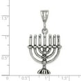 thumbnail image 5 of Auriga Fine Jewelry 925 Sterling Silver Antiqued Menorah Charm for Women (L - 42 mm, W - 22 mm), 5 of 6
