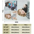 thumbnail image 3 of Personalised Collage Blanket with Picture Text Photo for Wedding, Customised Throw Blankets for Couples Lovers Family Adults Kids Boyfriend Girlfriend, 8 Photos, 100x125cm, 3 of 5