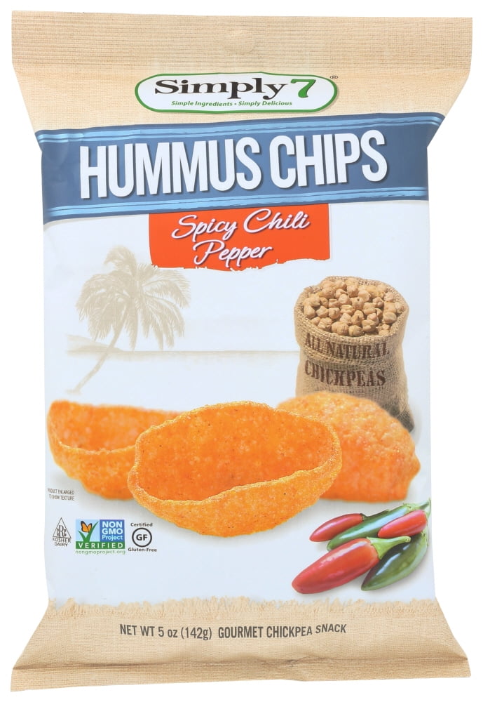 Simply 7 Spicy Chili Pepper Hummus Chips, 5 oz, (Pack of 12) Walmart