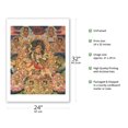 thumbnail image 2 of King Gesar The Drala of Zhang Zhung - Tibetan Warrior - Vintage Tibetan Thangka Buddhist Painting c.1800s - Bamboo Fine Art 290gsm Paper Print (Unframed) 24x32in, 2 of 4