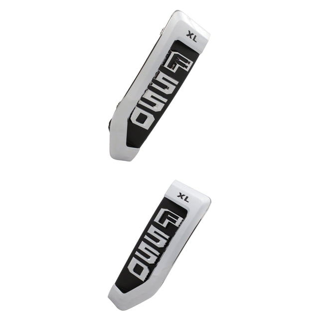 2 Emblemas OEM De Salpicaderas Delantero Negros Carbón / Cromo Brillante F-550 Super Duty DE 2017 A 2022 Ford Original