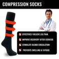 thumbnail image 5 of 3 Pairs Copper Compression Socks for Women & Men Circulation 15-20 mmhg - Better Blood Flow, Swelling, Best Support for Medical, Running, Nursing, 5 of 7