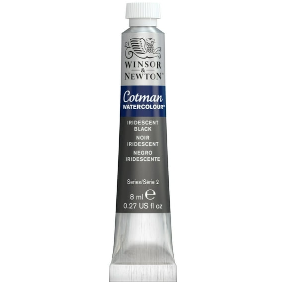 Winsor & Newton Cotman Watercolors, 8ml Tube, Iridescent Black