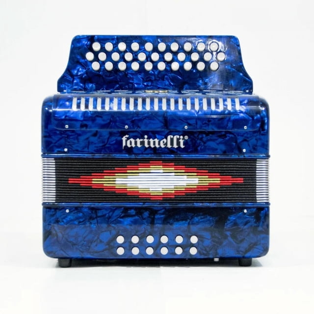 Acordeon 31 Botones 12 Bajos Azul Tono Fa Farinelli 3012FAA FARINELLI 3012FA