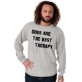 thumbnail image 5 of Dogs Are Best Therapy Funny Pet Joke Long Sleeve TShirt Men Women Brisco Brands L, 5 of 6