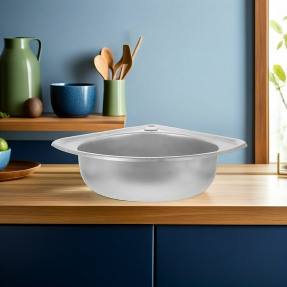 BESTONZON 1Set Space Saving Stainless Steel Single Bowl Sink for Motorhome