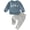 Blue, variant on Baby Boy Clothes Set 2 Pieces Letter Print Crew Neck Sweatshirt with Sweatpants