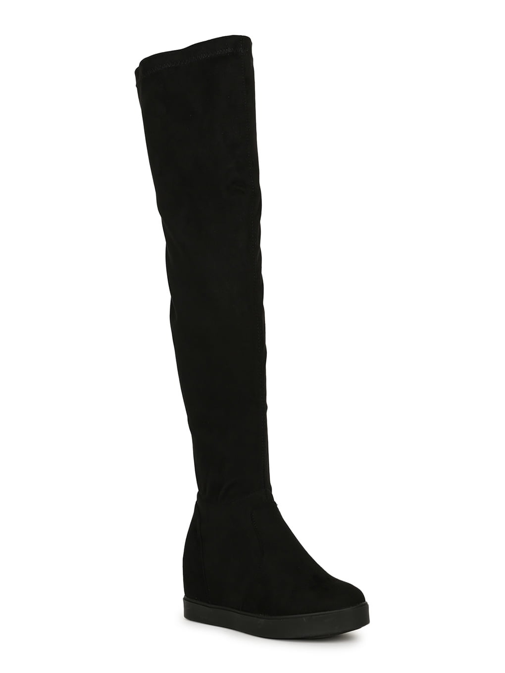 Details about   Knee High Boots Round Toe Faux Suede Womens   Casual Winter Warm Shoes Stylish##