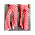 thumbnail image 2 of Women Wide-Leg Pants Checkerboard Elastic Waist Loose Trousers Spring Summer Casual Sweatpants Bottoms, 2 of 6