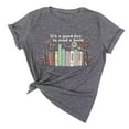 thumbnail image 2 of PNTUTB Ladies' Fashionable Casual Printed Loose Basic Blouse Round Neck Short Sleeve Comfortable Top, 2 of 6