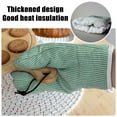 thumbnail image 5 of Heat Resistant Oven Mitts Pair, 10.24x7.48 Inch Microwave Safe Grilling Gloves, Thermal Insulation for Baking Cooking, Non-Slip Grip, Durable Fabric, Green - Machine Washable Green, 5 of 6
