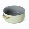 thumbnail image 5 of Beautiful 8 Quart Ceramic Non-Stick Stock Pot with Strainer Lid, Sage Green by Drew Barrymore, 5 of 7