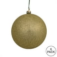thumbnail image 3 of Vickerman 4" Champagne Glitter Ball Ornament, 6 per Bag, 3 of 5