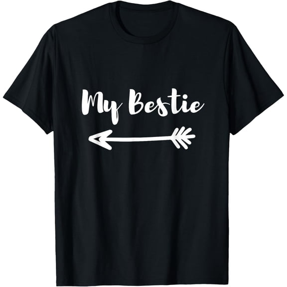 Premium model-Unisex-100% cotton-My Bestie Best Friend Left Arrow T-Shirt