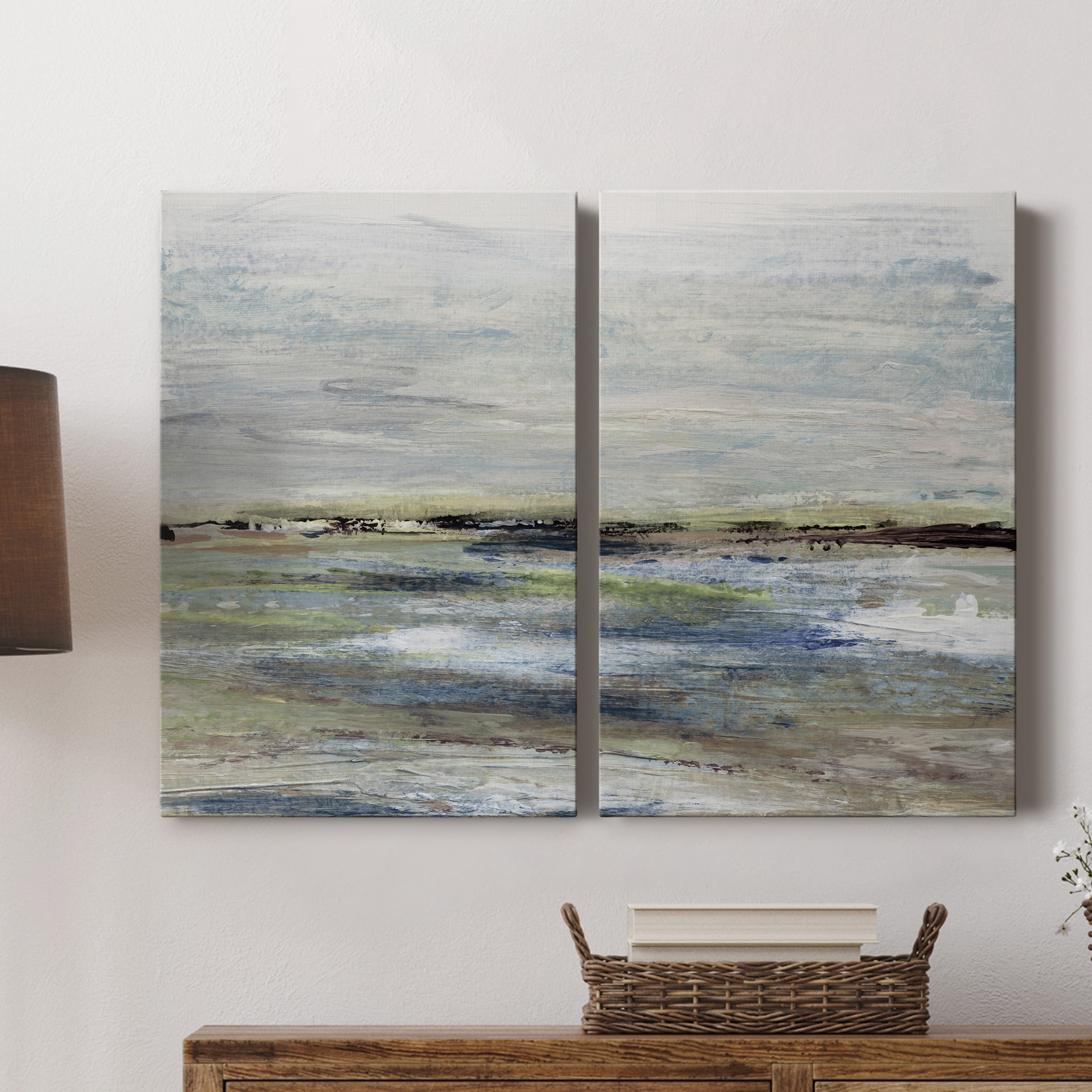 Wetlands I Premium Gallery Wrapped Canvas - Ready to Hang - Set of 2 - 40 x 60 Each