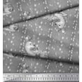 thumbnail image 3 of Soimoi Gray Cotton Voile Fabric Deer Animal Skin Printed Craft Fabric by The Yard 42 Inch Wide, 3 of 3