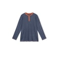thumbnail image 5 of GENTS BLISS Crew Neck Henley Men Shirts Long Sleeve Shirts for Men Casual Color Block Tops, 5 of 7